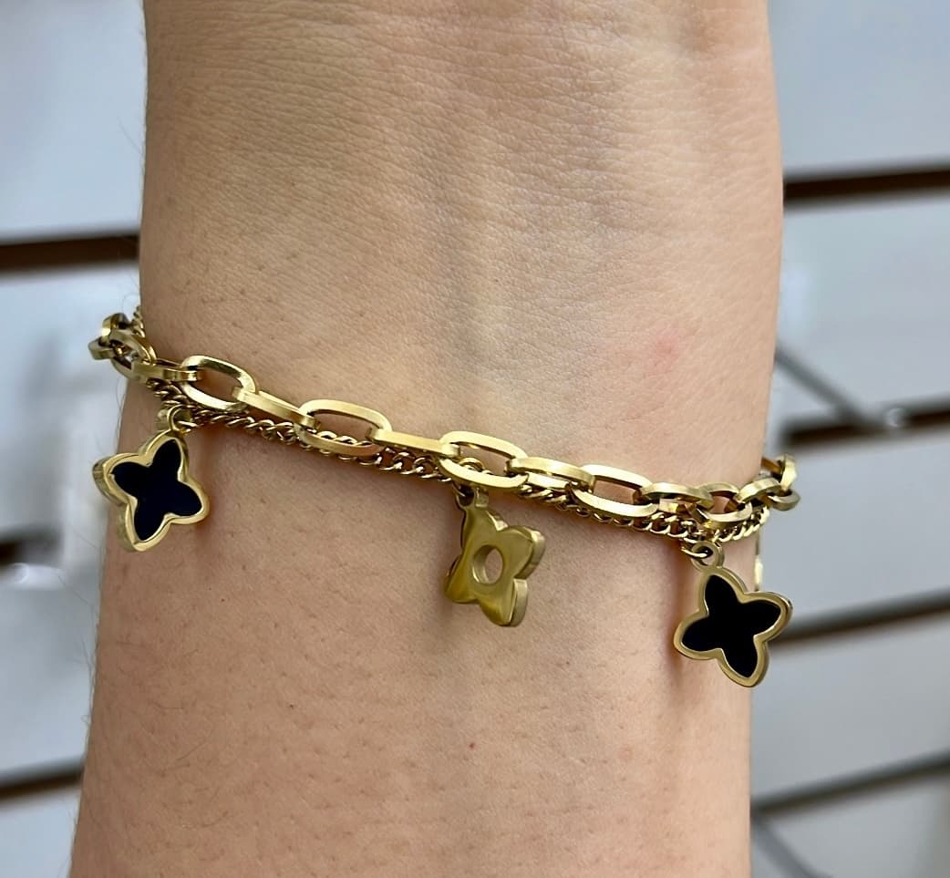 Fotografía de Pulsera Azahar Negra Gold